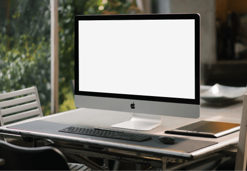 Realistic Imac Mockup On A Table