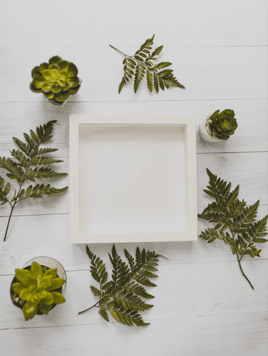 Square Poster Mockup Top View