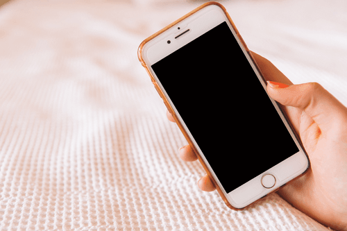 Woman Holding Iphone Mockup