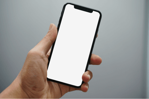 Iphone In Hand Mockup Front View