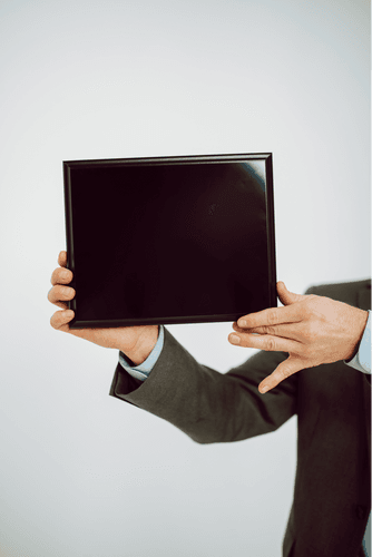 Person Holding Recognition Award