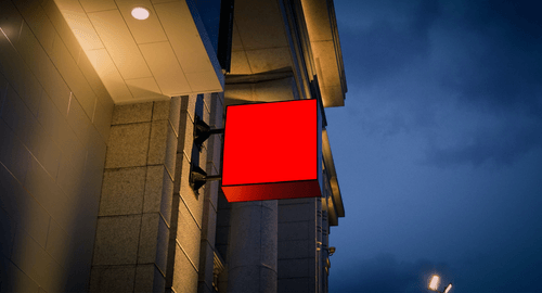 Glowing Square Logo Mockup