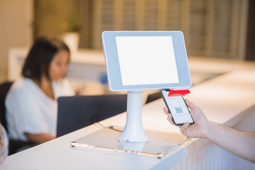 Reception Kiosk Mockup