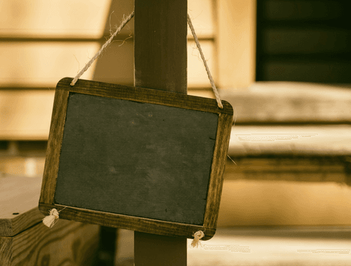 Chalkboard Wood Sign Mockup
