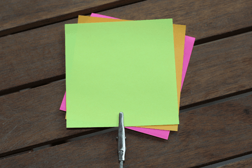 Stack Of Sticky Note Mockup