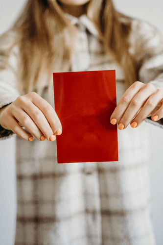 Unique Hand Holding Card Mockup