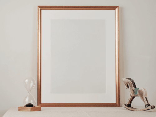 Gold Frame Mockup Scene