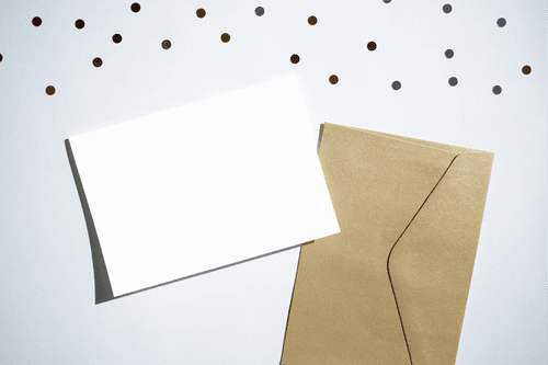 Invitation Postcard Mockup With Envelope
