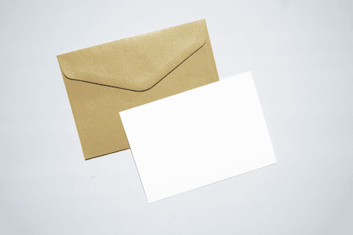 Postcard Mockup On Top Of Envelope