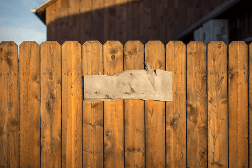 Fence Wood Sign Mockup