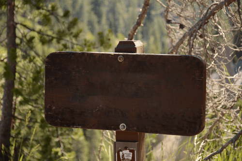 Hiking Trail Wood Sign Mockup