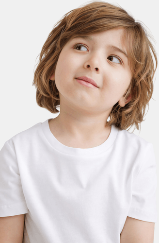 Crew Neck Kids T Shirt Mockup