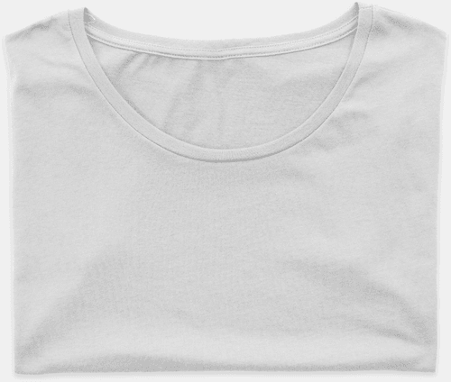Round Neck Folded T Shirt Mockup