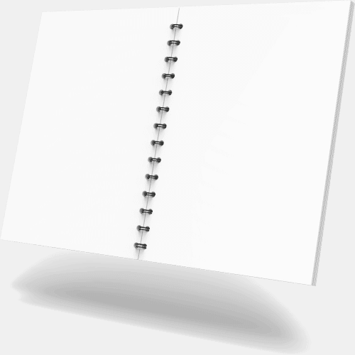 Transparent Spiral Notebook Mockup