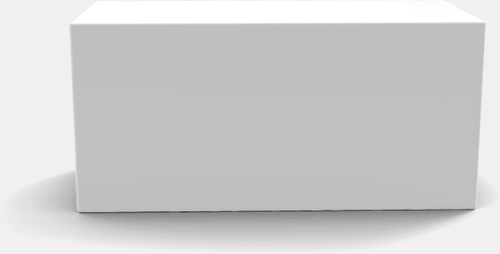 White Horizontal Rectangle Box Mockup