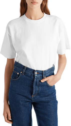 White Regular Fit Woman T Shirt Mockup