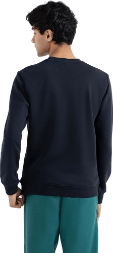Back Side Of Navy Blue Sweatshirt Mockup