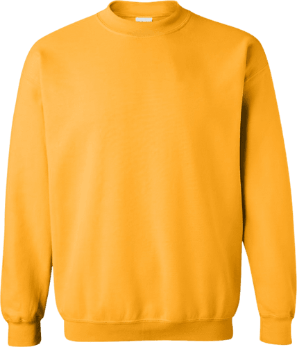 Yellow Solid Stretch Fit Sweatshirt Mockup