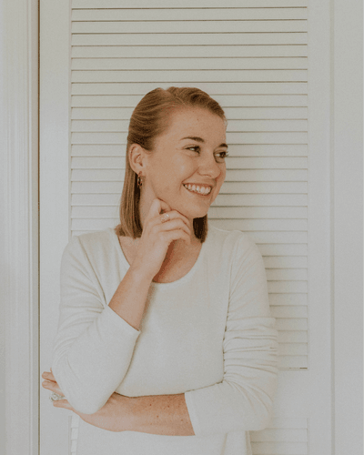 Woman Wearing White Long Sleeve Shirt Mockup