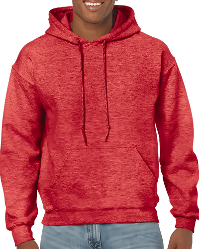 Sun Faded Red Gildan Hoodie Mockup