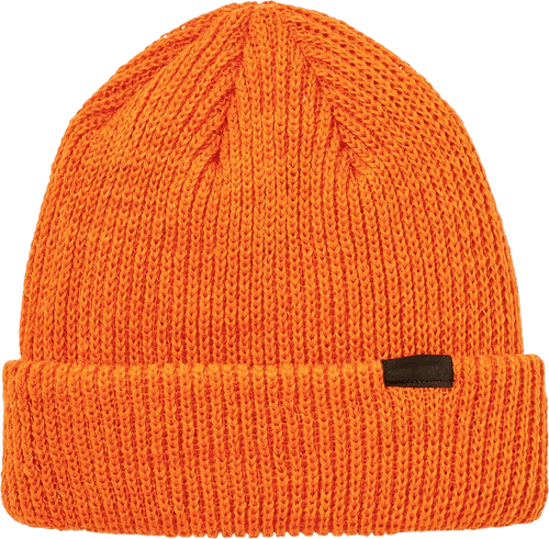 Orange Turn Up Beanie Mockup